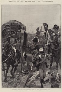 Brittiarmeijan taistelut, Talavera, espanjalaisten joukkojen lento kenraali Cuestan johdolla, Sir Arthur Wellesley palauttaa järjestyksen tekijältä Richard Caton Woodville junior