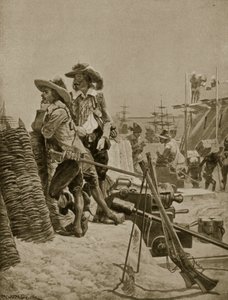 Madrasin ensimmäisen linnoituksen rakentaminen vuonna 1640, kuvitus teoksesta 