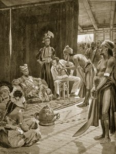 Sir James Brooke Borneossa, 1842, kuvitus teoksesta 