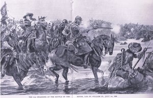 Boynen taistelu 1. heinäkuuta 1690, kuva brittiläisistä taisteluista maalla ja merellä, 1915