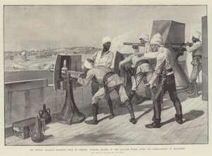 The Soudan Advance höyrystyy takaisin berbereihin, pelaa Maximsia Baggara-hevosella Metemmehin pommituksen jälkeen