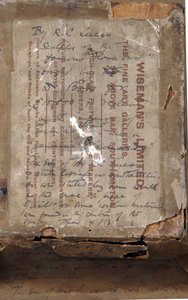 Verso tytön rintakuvasta, n. 1850 (kynä & muste ja painatus paperille) (katso 876003) tekijältä Richard Cockle Lucas