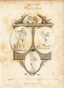 Amor ja Psyche kuvaavat jalokivet, 1812 (kaiverrus)