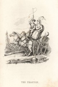 Kuoleman ja Phaetonin luuranko. ,1827 (kaiverrus)
