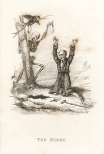 Kuoleman ja kurjan luuranko. ,1827 (kaiverrus)