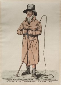 Näkymä Telegraphista, Cambridge, 1809. tekijältä Richard Dighton