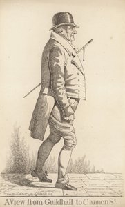 Näkymä Guildhallista Cannon Streetille tekijältä Richard Dighton