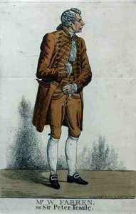William Farren (1786-1861) Sir Peter Teazlen roolissa tekijältä Richard Dighton