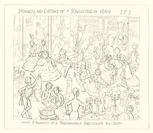 1849, mahdollisuus muodikkaan lyhyttavaraliikkeeseen tekijältä Richard Doyle