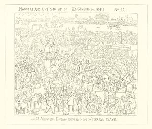 1849, Näkymä Epsom Downsista Derby-päivänä tekijältä Richard Doyle