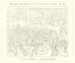 1849, Kukkanäyttely Chiswick Gardensissa tekijältä Richard Doyle
