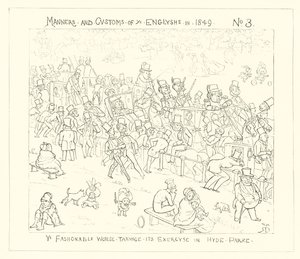 1849, Muodikas maailma harjoittelee Hyde Parkissa