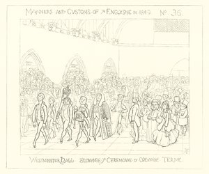 1849, Westminster Hall, avajaisseremonia tekijältä Richard Doyle