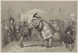 Kultaisen kankaan kenttä (akvatintta) tekijältä Richard Doyle