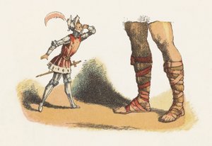 Kuvitus Jack The Giant Killerille (värilitho) tekijältä Richard Doyle