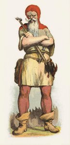 Kuvitus Jack The Giant Killerille (värilitho) tekijältä Richard Doyle