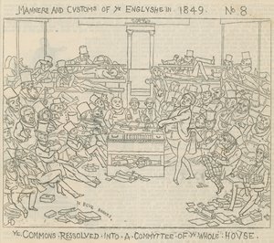 Englantilaisten tavat ja tavat vuonna 1849: Commons päätyi koko talon komiteaksi tekijältä Richard Doyle