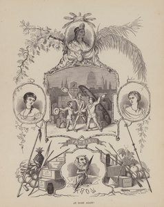 Sivu teoksesta The American Tour of Messrs Brown, Jones and Robinson (kaiverrus). tekijältä Richard Doyle