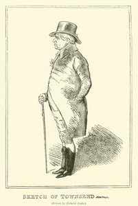 Luonnos Townsendista (kaiverrus) tekijältä Richard Doyle