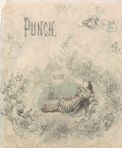 Otsikkosivu teokselle Punch, vol. VIII tekijältä Richard Doyle