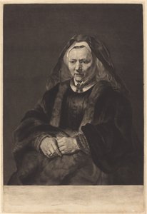 Rembrandtin vaimo tekijältä Richard Earlom after Rembrandt van Rijn
