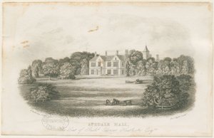 Apedale Hall House and Park: teräskaiverrus, nd [?1700-luvun loppu] tekijältä Richard Edensor Heathcote
