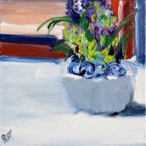 Still Life with Bowl, 2020 (öljy kankaalle) tekijältä Richard Fox