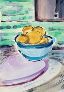 Still Life with Lemons, 2020 (akvarelli paperille)