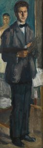 Omakuva paletilla, 1906-1907. tekijältä Richard Gerstl