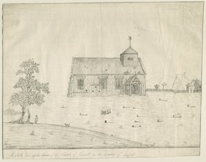 Jäähyväiskirkko: kynäpiirros, nd [?1700-luvun loppu] (piirustus)