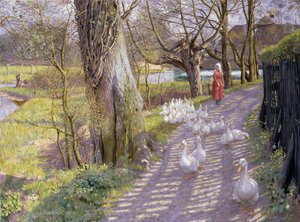 Polku myllylammen rannalla, 1900 tekijältä Richard Henry Brock