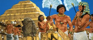 Imhotep, tähtitieteilijä ja arkkitehti, ja farao Zoser
