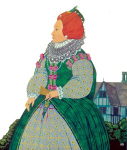 Kuningatar Elisabet I (värilitografia)