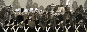 Kuningatar Victorian hautajaissaattue tekijältä Richard Hook