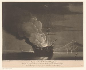 Palava laiva rauhallisella merellä A Ship on Fire (nimi esineessä)