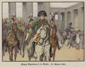Napoleon saapuu Berliiniin, 27. lokakuuta 1806 (värilitho)