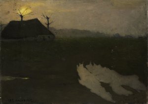 Maisema kuunvalossa tekijältä Richard Nicolaüs Roland Holst