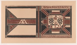 Kannen suunnittelu: Wendingen, 1921 Valtuutettujen jäsenten työ (nimike esineessä) tekijältä Richard Nicolaüs Roland Holst