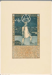 Painatus Alankomaiden yleisen timanttityöläisten liiton 10-vuotispäivän kunniaksi vuonna 1904 tekijältä Richard Nicolaüs Roland Holst