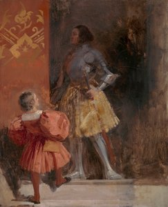 Ritari ja sivu (Johann Wolfgang von Goethen "Götz von Berlichingen") tekijältä Richard Parkes Bonington