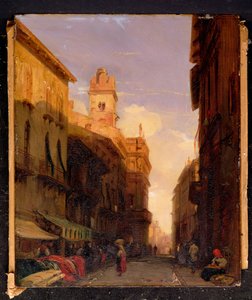 Näkymä Prinssi Maffein palatsille, Verona tekijältä Richard Parkes Bonington