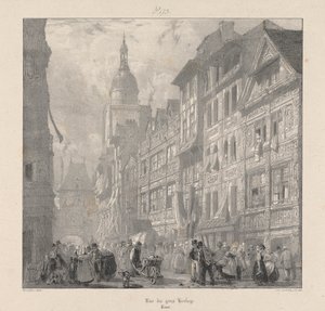 Gros Clock Street tekijältä Richard Parkes Bonington