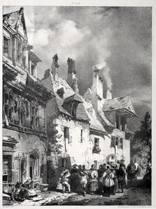 Katu Besançonin laitamilla, Ranskassa, 1827. tekijältä Richard Parkes Bonington