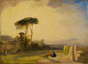 Näkymä Firenzen lähellä sijaitsevan huvilan pohjalta, 1826. tekijältä Richard Parkes Bonington