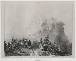 Kuvankauniita ja romanttisia matkoja muinaisessa Ranskassa, Franche-Comté..., 1825. tekijältä Richard Parkes Bonington