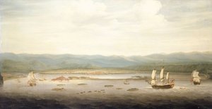 Näkymä Port Royaliin, Jamaika, noin 1758 (öljy kankaalle) tekijältä Richard Paton