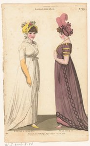 Magazine of Female Fashions of London and Paris, nro 29.1: Lontoo, heinäkuu. 1800: iltapuku; Juhlapuku