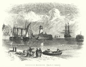Holyhead Harbour (kaiverrus) tekijältä Richard Principal (after) Leitch