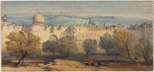 St. Stephens Gate, Jerusalem, n. 1860. tekijältä Richard Principal Leitch