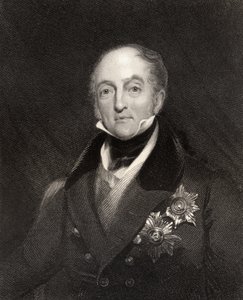 Sir Gore Ouseley, 1. Baronet, kaivertanut H. Cook, National Portrait Gallerysta, osa IV, julkaistu n. 1835 (litho)